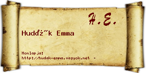 Hudák Emma névjegykártya