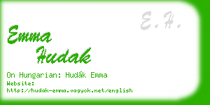 emma hudak business card